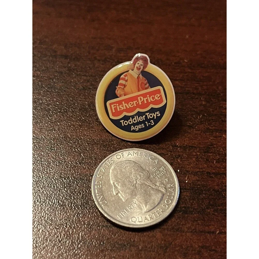 McDonald’s Ronald Fisher-Price‎ Toddler Toys Employee Lapel Hat Pin